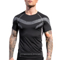 Treinamento de camisetas de fitness masculino de fitness Running Sportswear respirável Elasticidade de alta seca rápida Top de camiseta